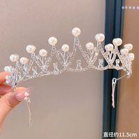Cute Crown Artificial Crystal Inlay Artificial Gemstones Crown 1 Piece sku image 8
