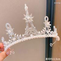Cute Crown Artificial Crystal Inlay Artificial Gemstones Crown 1 Piece sku image 18
