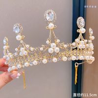 Cute Crown Artificial Crystal Inlay Artificial Gemstones Crown 1 Piece sku image 11