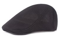 Men's Business Solid Color Flat Eaves Beret Hat main image 3