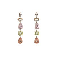 1 Pair Simple Style Water Droplets Alloy Inlay Artificial Rhinestones Women's Dangling Earrings sku image 3
