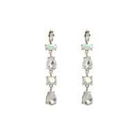 1 Pair Simple Style Water Droplets Alloy Inlay Artificial Rhinestones Women's Dangling Earrings main image 2