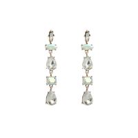 1 Pair Simple Style Water Droplets Alloy Inlay Artificial Rhinestones Women's Dangling Earrings sku image 1