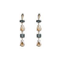 1 Pair Simple Style Water Droplets Alloy Inlay Artificial Rhinestones Women's Dangling Earrings sku image 2