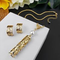 1 Set Ethnic Style Tortoise Alloy Pearl Plating Hollow Out Women's Jewelry Set main image 5