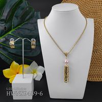 1 Set Ethnic Style Tortoise Alloy Pearl Plating Hollow Out Women's Jewelry Set sku image 5