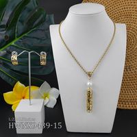 1 Set Ethnic Style Tortoise Alloy Pearl Plating Hollow Out Women's Jewelry Set sku image 12