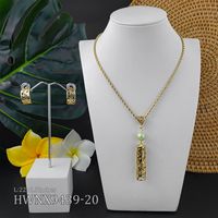 1 Set Ethnic Style Tortoise Alloy Pearl Plating Hollow Out Women's Jewelry Set sku image 17