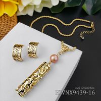 1 Set Ethnic Style Tortoise Alloy Pearl Plating Hollow Out Women's Jewelry Set sku image 13
