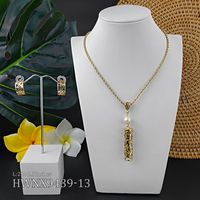1 Set Ethnic Style Tortoise Alloy Pearl Plating Hollow Out Women's Jewelry Set sku image 10