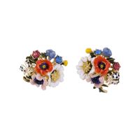 1 Pair Fashion Flower Alloy Enamel Women's Ear Studs main image 4