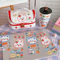 Ins Girl Heart Cute Cha Cha Bear Hand Account Stickers Strawberry Stickers Hand Ledger Decoration Material Pvc Cup Stickers main image 3