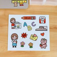 Ins Girl Heart Cute Cha Cha Bear Hand Account Stickers Strawberry Stickers Hand Ledger Decoration Material Pvc Cup Stickers sku image 5