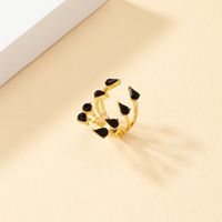 1 Piece Hip-hop Water Droplets Alloy Inlay Crystal Women's Rings main image 5