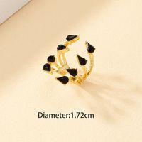 1 Piece Hip-hop Water Droplets Alloy Inlay Crystal Women's Rings main image 4