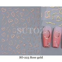 Fashion Heart Shape Plastic Nail Decoration Accessories sku image 3
