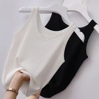 Frau Leibchen Tank Tops Streifen Basic Einfarbig main image 8