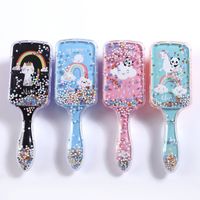 Cute Unicorn Rainbow Geometric Transparent Hair Comb main image 3