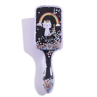 Cute Unicorn Rainbow Geometric Transparent Hair Comb sku image 10