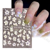 Sweet Flower Butterfly Paper Nail Decoration Accessories sku image 1