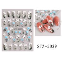 Sweet Flower Butterfly Paper Nail Decoration Accessories sku image 13