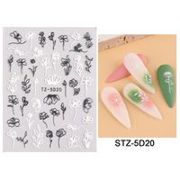 Sweet Flower Butterfly Paper Nail Decoration Accessories sku image 3