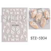 Sweet Flower Butterfly Paper Nail Decoration Accessories sku image 18