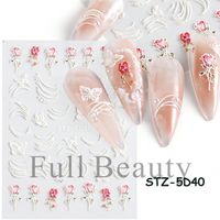 Sweet Flower Butterfly Paper Nail Decoration Accessories sku image 22