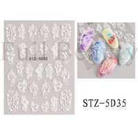 Sweet Flower Butterfly Paper Nail Decoration Accessories sku image 19