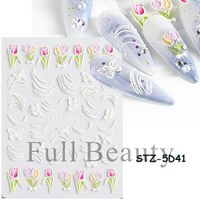Sweet Flower Butterfly Paper Nail Decoration Accessories sku image 23