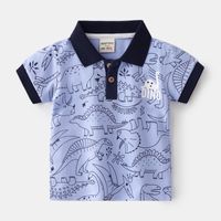 Casual Letter Dinosaur Cotton Blend T-shirts & Shirts sku image 4