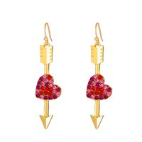 Fashion Letter Heart Shape Arrow Copper Plating Artificial Gemstones Ear Hook 1 Pair sku image 13