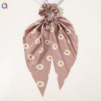 Mode Streifen Einfarbig Gänseblümchen Tuch Spitze Haargummi 1 Stück sku image 26