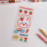 Ins Girl Heart Cute Cha Cha Bear Hand Account Stickers Strawberry Stickers Hand Ledger Decoration Material Pvc Cup Stickers main image 2