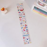 Ins Girl Heart Cute Cha Cha Bear Hand Account Stickers Strawberry Stickers Hand Ledger Decoration Material Pvc Cup Stickers sku image 12