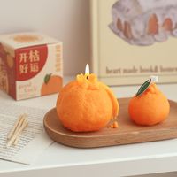 Fashion Orange Paraffin Candle 1 Piece main image 5