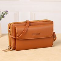 Women's All Seasons Pu Leather Solid Color Classic Style Square Flip Cover Shoulder Bag sku image 4