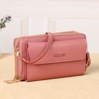 Women's All Seasons Pu Leather Solid Color Classic Style Square Flip Cover Shoulder Bag sku image 6
