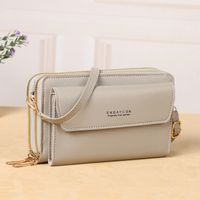 Women's All Seasons Pu Leather Solid Color Classic Style Square Flip Cover Shoulder Bag sku image 11