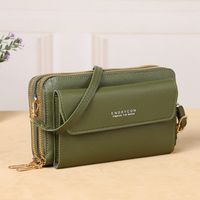 Women's All Seasons Pu Leather Solid Color Classic Style Square Flip Cover Shoulder Bag sku image 8