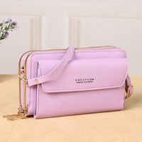Women's All Seasons Pu Leather Solid Color Classic Style Square Flip Cover Shoulder Bag sku image 1