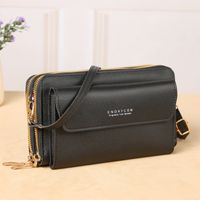 Women's All Seasons Pu Leather Solid Color Classic Style Square Flip Cover Shoulder Bag sku image 2