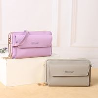 Women's All Seasons Pu Leather Solid Color Classic Style Square Flip Cover Shoulder Bag main image 5