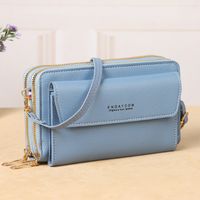 Women's All Seasons Pu Leather Solid Color Classic Style Square Flip Cover Shoulder Bag sku image 3