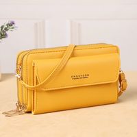 Women's All Seasons Pu Leather Solid Color Classic Style Square Flip Cover Shoulder Bag sku image 7