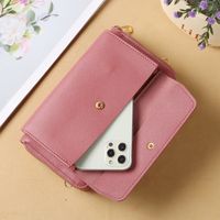 Women's All Seasons Pu Leather Solid Color Classic Style Square Flip Cover Shoulder Bag main image 3