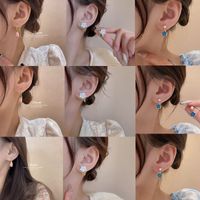 1 Pair Sweet Flower Alloy Plating Metal Women's Ear Studs main image 3