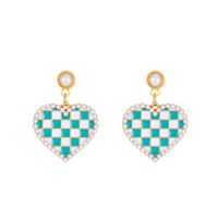 Fashion Letter Heart Shape Arrow Copper Plating Artificial Gemstones Ear Hook 1 Pair sku image 14