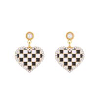 Fashion Letter Heart Shape Arrow Copper Plating Artificial Gemstones Ear Hook 1 Pair sku image 17