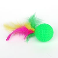 New Cat Self-play Toy Feather Golf Rustling Cat Teasing Ball Pet Supplies Wholesale sku image 4